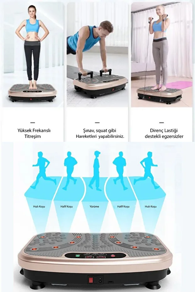 kochler Yüksek Titreşimli Direnç Destekli Programlı Egzersiz Aleti ve Kondisyon Aleti